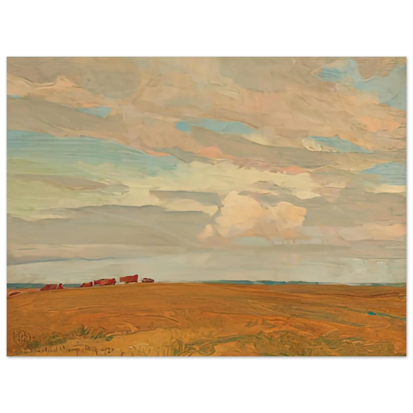 Maynard Dixon - PRAIRIE SAND HILL CAMP MAY 1921 1921 Wall art - 50x70 cm / 20x28 Inches - Premium Wooden Framed Poster With Fine Art Paper - Wood frame