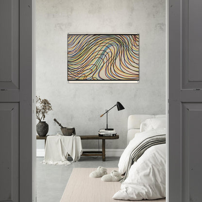 Wavy Lines with Black Border - Sol LeWitt Acrylic Print - 70x100 cm / 28x40″ inches