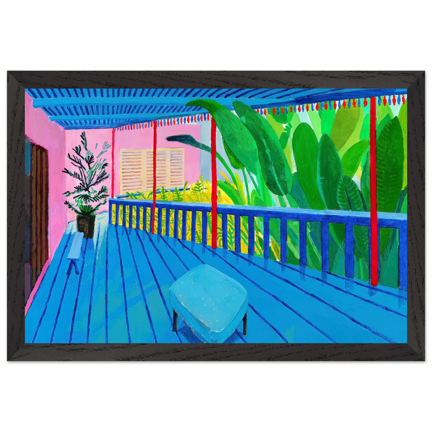 David Hockney - David Hockney Wall art - 45x60 cm / 18x24 inches - Premium Wooden Framed Poster With Fine Art Paper-canvas - White frame