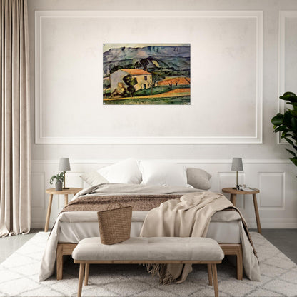 Houses in Provence, near Gardanne - Paul Cézanne Acrylic Print - 70x100 cm / 28x40″ inches