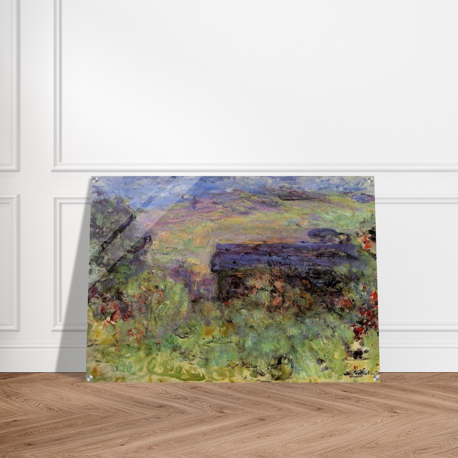 The House Seen through the Roses - claude monet Acrylic Print - 70x100 cm / 28x40″ inches