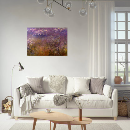 Agapanthus center panel - claude monet Brushed Aluminum Print - 70x100 cm / 28x40 inches | claude monet Aluminum Print | claude monet Prints
