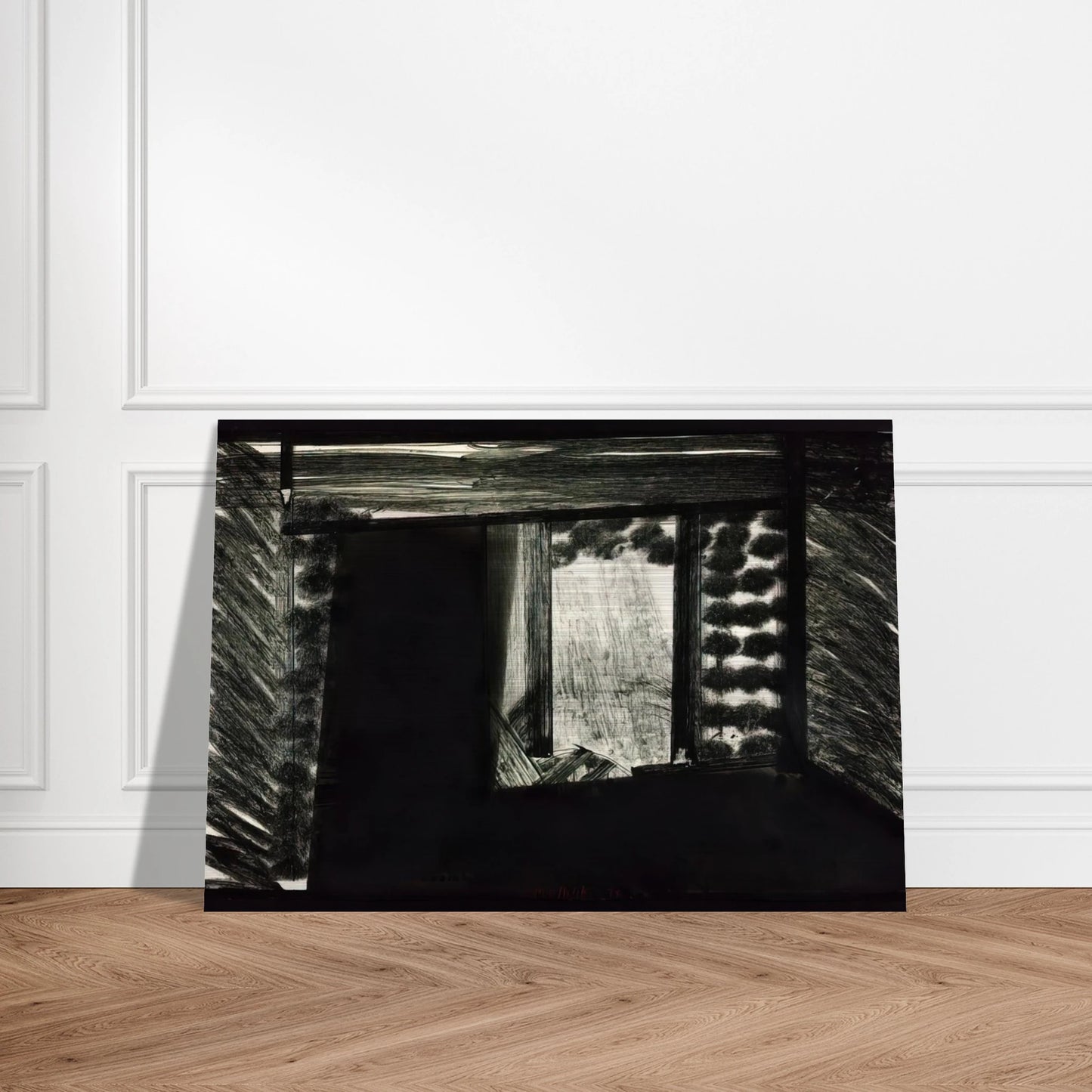 All alone in the Museum of Art - 1979 - Howard Hodgkin Brushed Aluminum Print - 70x100 cm / 28x40 inches | Howard Hodgkin Aluminum Print | Howard Hodgkin Prints