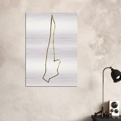 Mobile Articulated Sculpture - 1948 - Gyula Kosice Brushed Aluminum Print - 70x100 cm / 28x40 inches | Gyula Kosice Aluminum Print | Gyula Kosice Prints