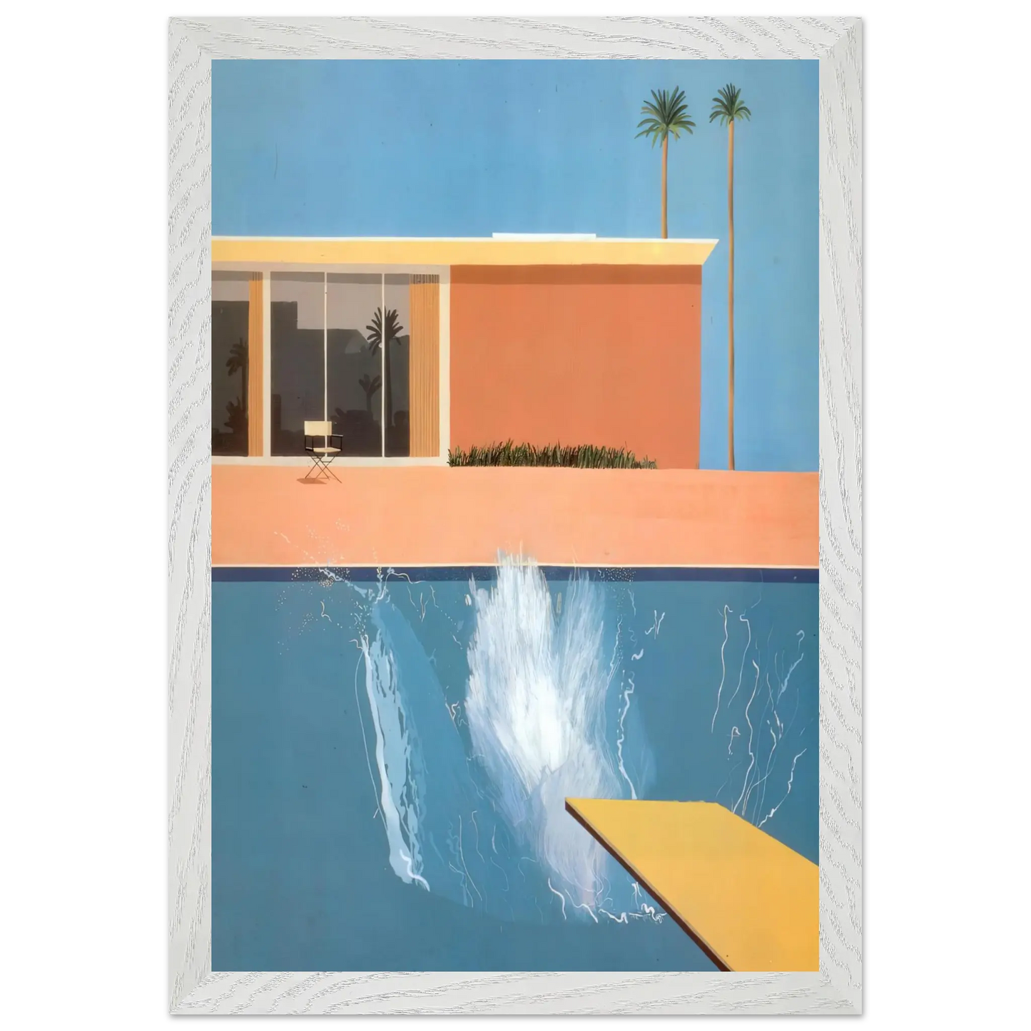 David Hockney - David Hockney Wall art - 45x60 cm / 18x24 Inches - Premium Wooden Framed Poster With Fine Art Paper - Wood frame