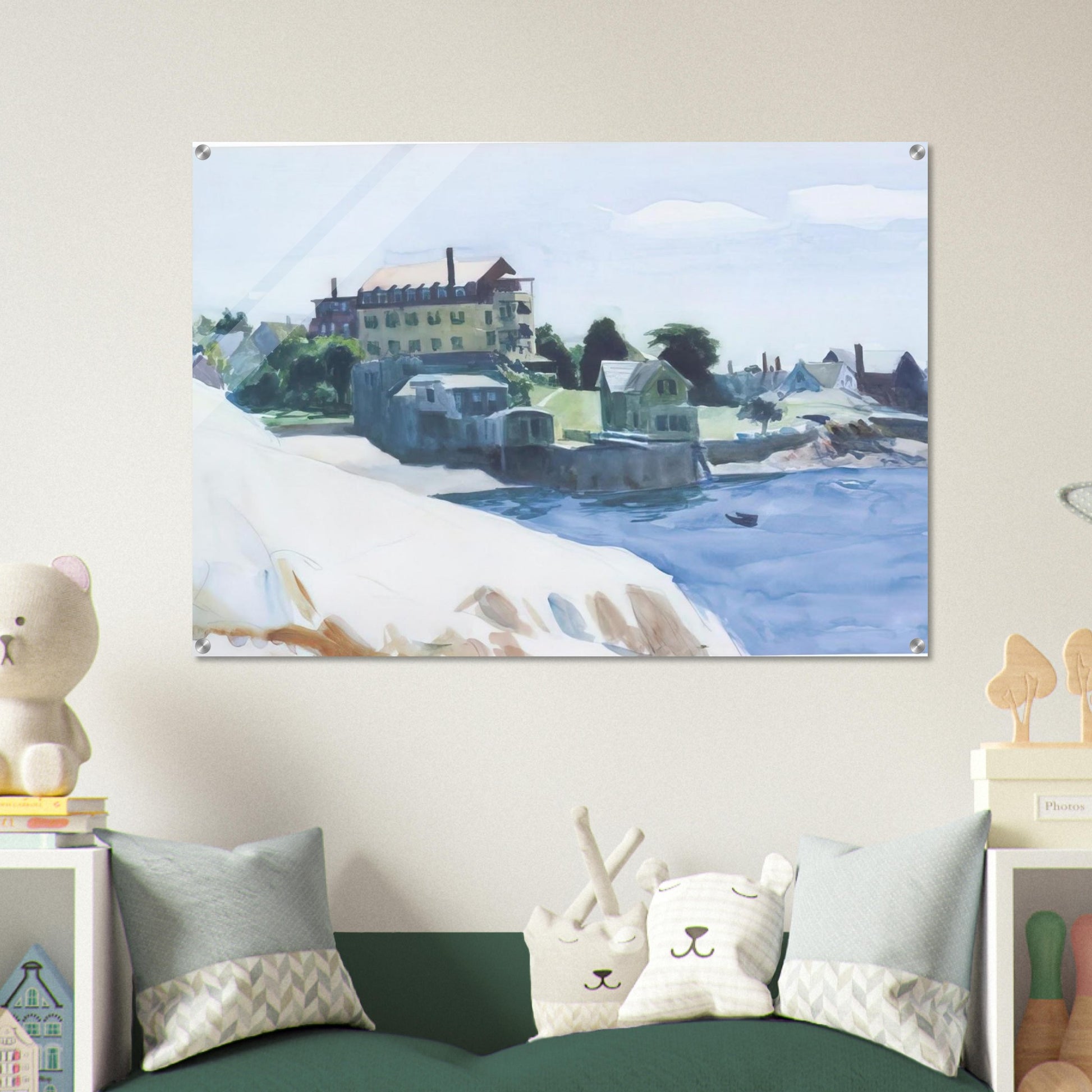 Small Town on Cove - Edward Hopper Acrylic Print - 70x100 cm / 28x40″ inches