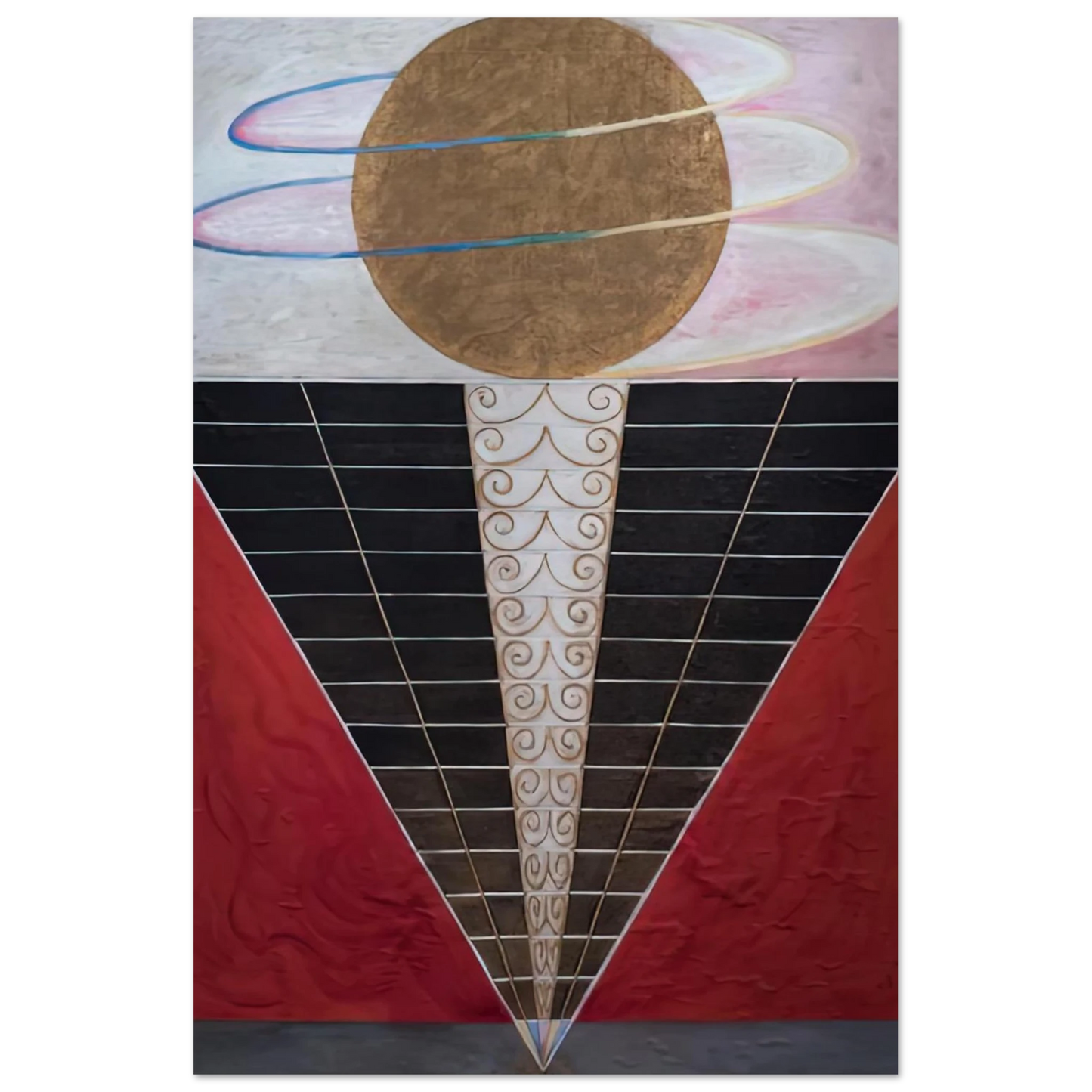 Hilma af Klint - ALTARPIECE NO 2 1915 Wall art - A1 (59.4 x 84.1  cm) - Premium Wooden Framed Poster With Fine Art Paper-canvas - Wood frame