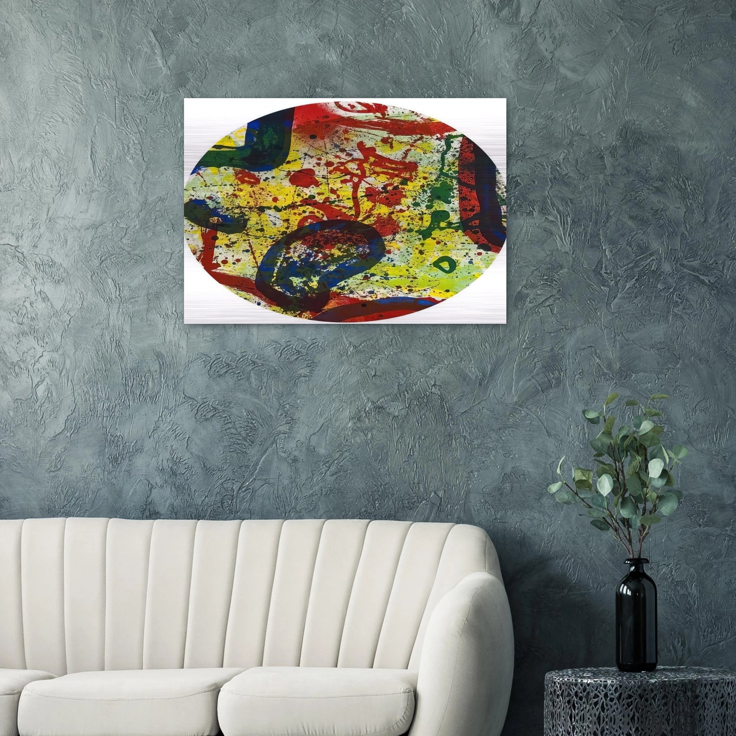 untitled  sfe363  - Sam Francis Brushed Aluminum Print - 70x100 cm / 28x40 inches | Sam Francis Aluminum Print | Sam Francis Prints