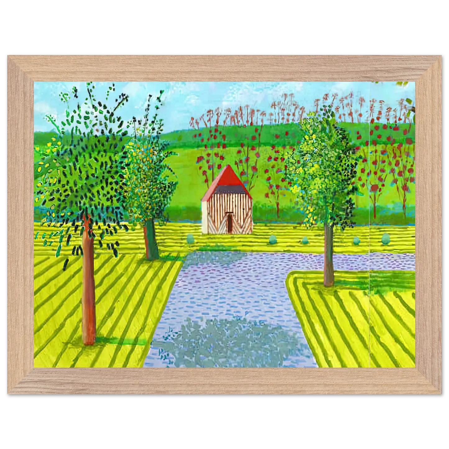 David Hockney - David Hockney Wall art - A3 (29.7 x 42  cm) - Premium Wooden Framed Poster With Fine Art Paper - Black frame