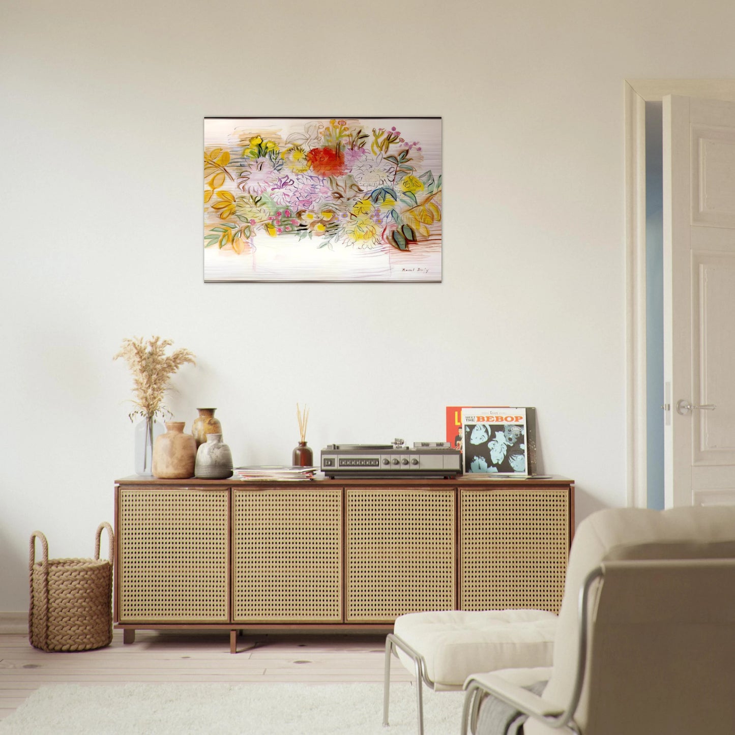 BOUQUET OF FLOWERS - Raoul Dufy Brushed Aluminum Print - 70x100 cm / 28x40 inches | Raoul Dufy Aluminum Print | Raoul Dufy Prints