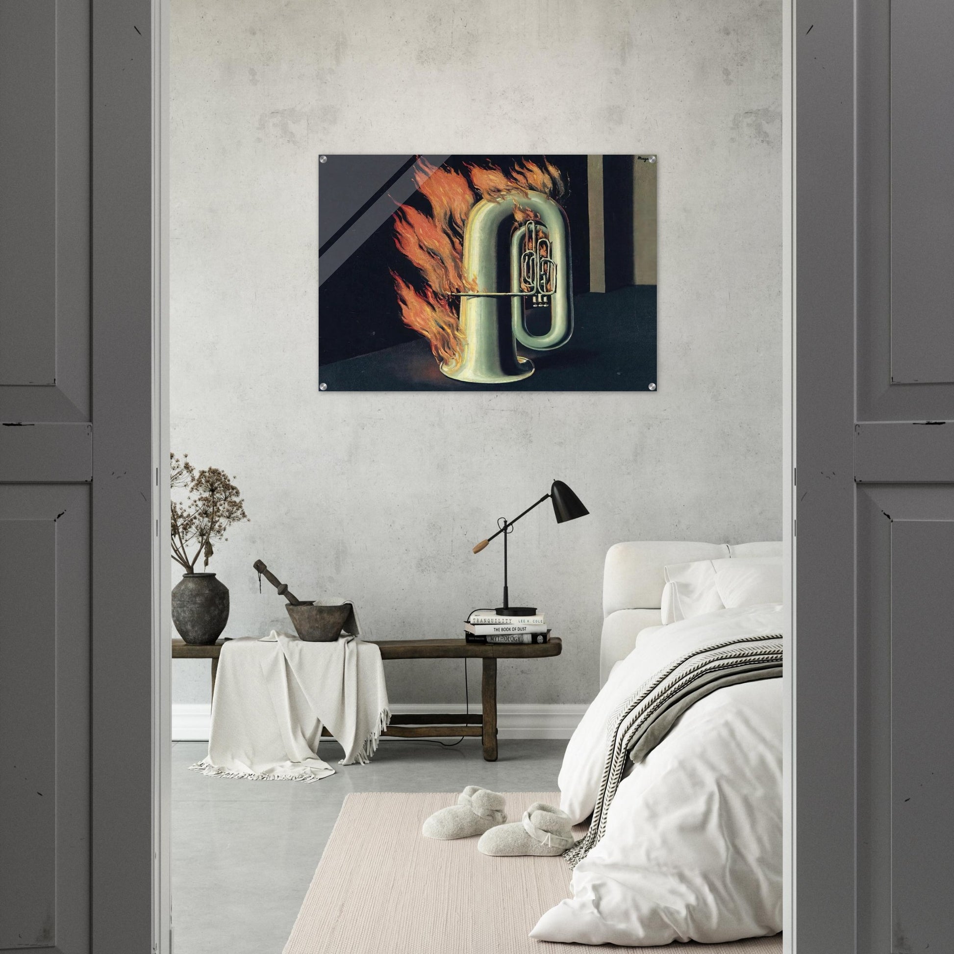 THE DISCOVERY OF FIRE 1935 - Rene Magritte Acrylic Print - 70x100 cm / 28x40″ inches | Rene Magritte Wall Art | Rene Magritte Prints
