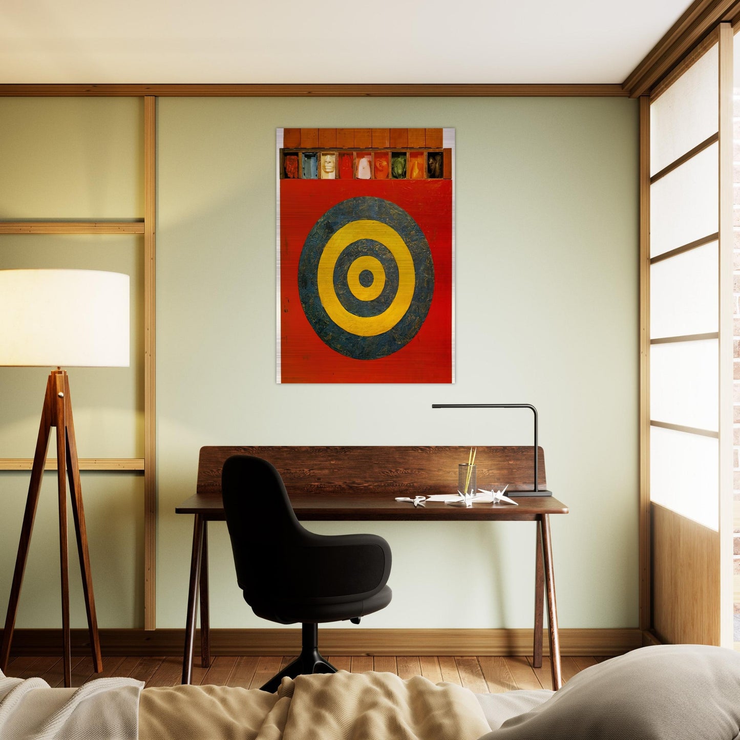 TARGET WITH PLASTER CASTS 1955 - Jasper Johns Brushed Aluminum Print - 70x100 cm / 28x40 inches | Jasper Johns Aluminum Print | Jasper Johns Prints