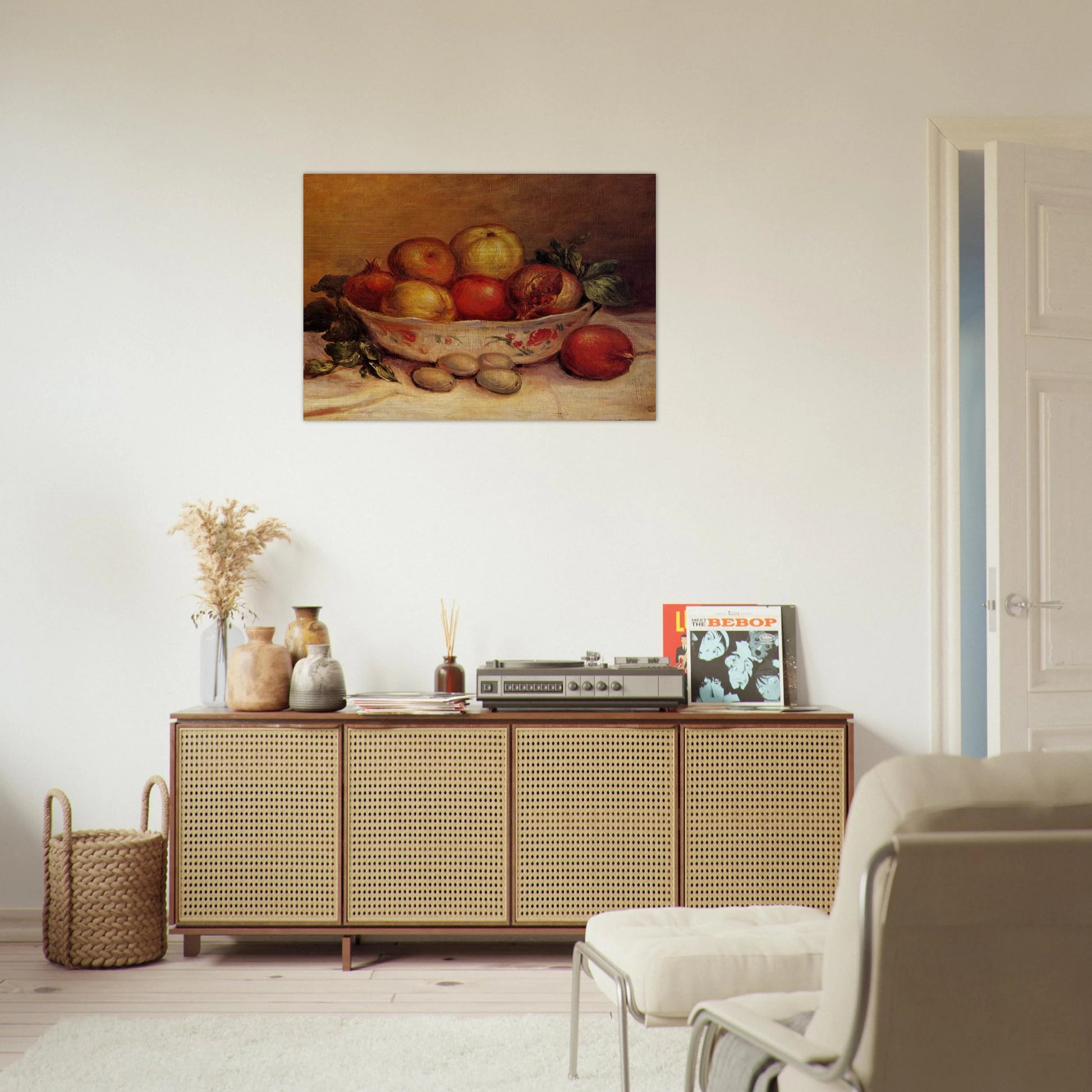 Still Life with Pomegranates - Pierre-Auguste Renoir Brushed Aluminum Print - 70x100 cm / 28x40 inches | Pierre-Auguste Renoir Aluminum Print | Pierre-Auguste Renoir Prints