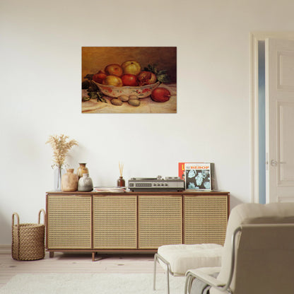 Still Life with Pomegranates - Pierre-Auguste Renoir Brushed Aluminum Print - 70x100 cm / 28x40 inches | Pierre-Auguste Renoir Aluminum Print | Pierre-Auguste Renoir Prints