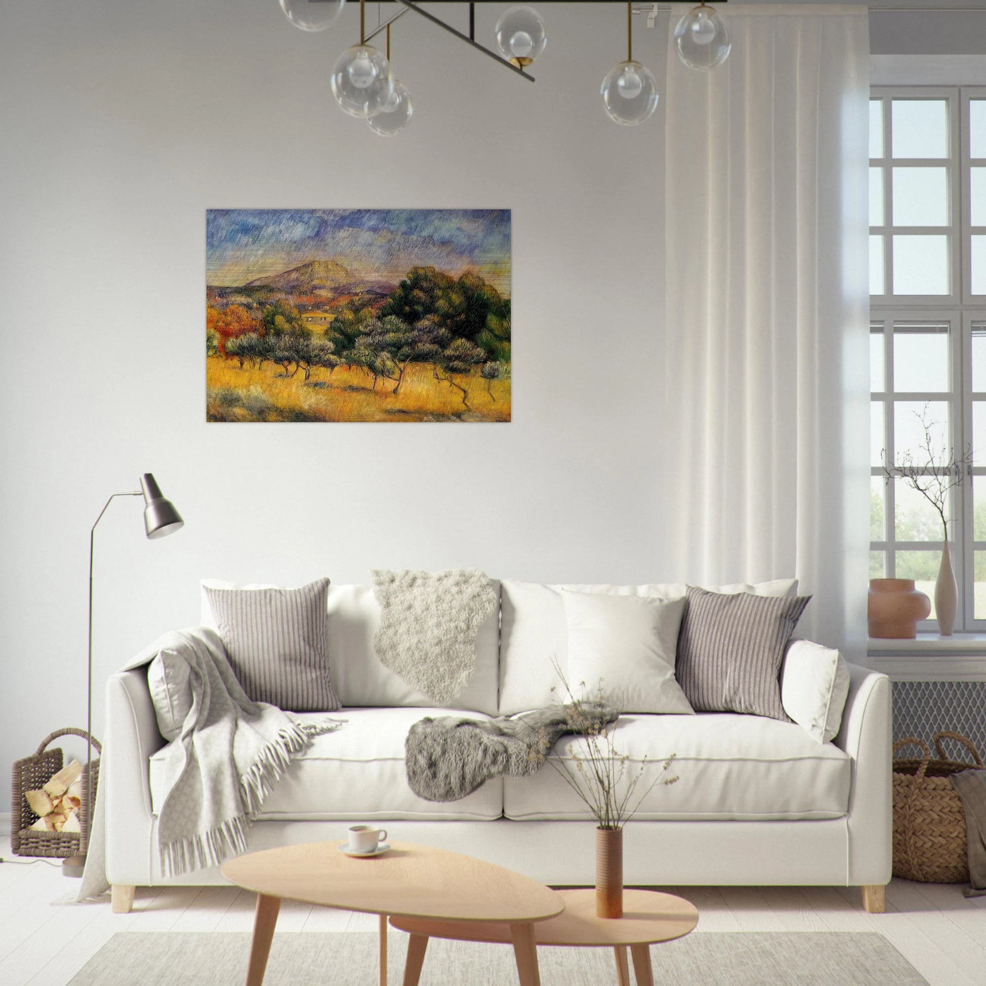 Mount Sainte Victoire - Pierre-Auguste Renoir Brushed Aluminum Print - 70x100 cm / 28x40 inches | Pierre-Auguste Renoir Aluminum Print | Pierre-Auguste Renoir Prints