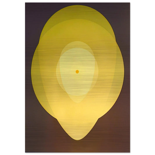 Yellow Mandala - 1970 - Clarence Holbrook Carter Brushed Aluminum Print - 70x100 cm / 28x40 inches | Clarence Holbrook Carter Aluminum Print | Clarence Holbrook Carter Prints