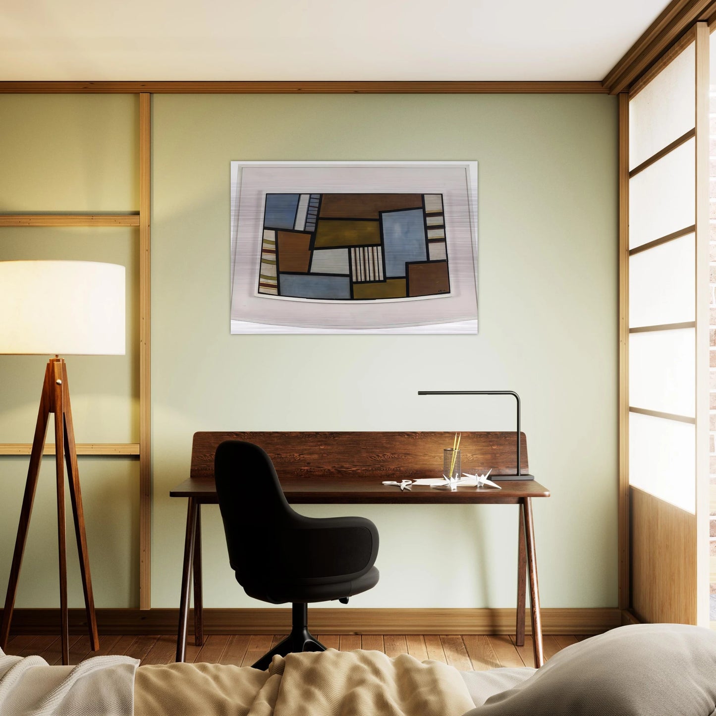 Mad II - 1945 - Carmelo Arden Quin Brushed Aluminum Print - 70x100 cm / 28x40 inches | Carmelo Arden Quin Aluminum Print | Carmelo Arden Quin Prints