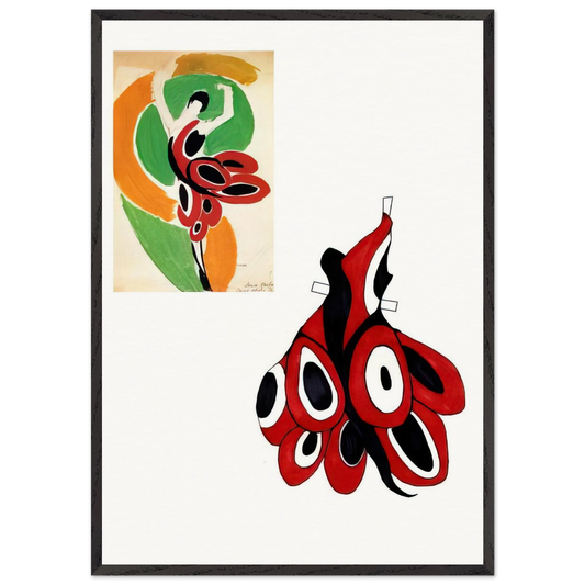 FASHION ILLUSTRATION 6 - Sonia Delaunay 70x100 cm / 28x40 inches Framed Art Print – Black Wooden Frame