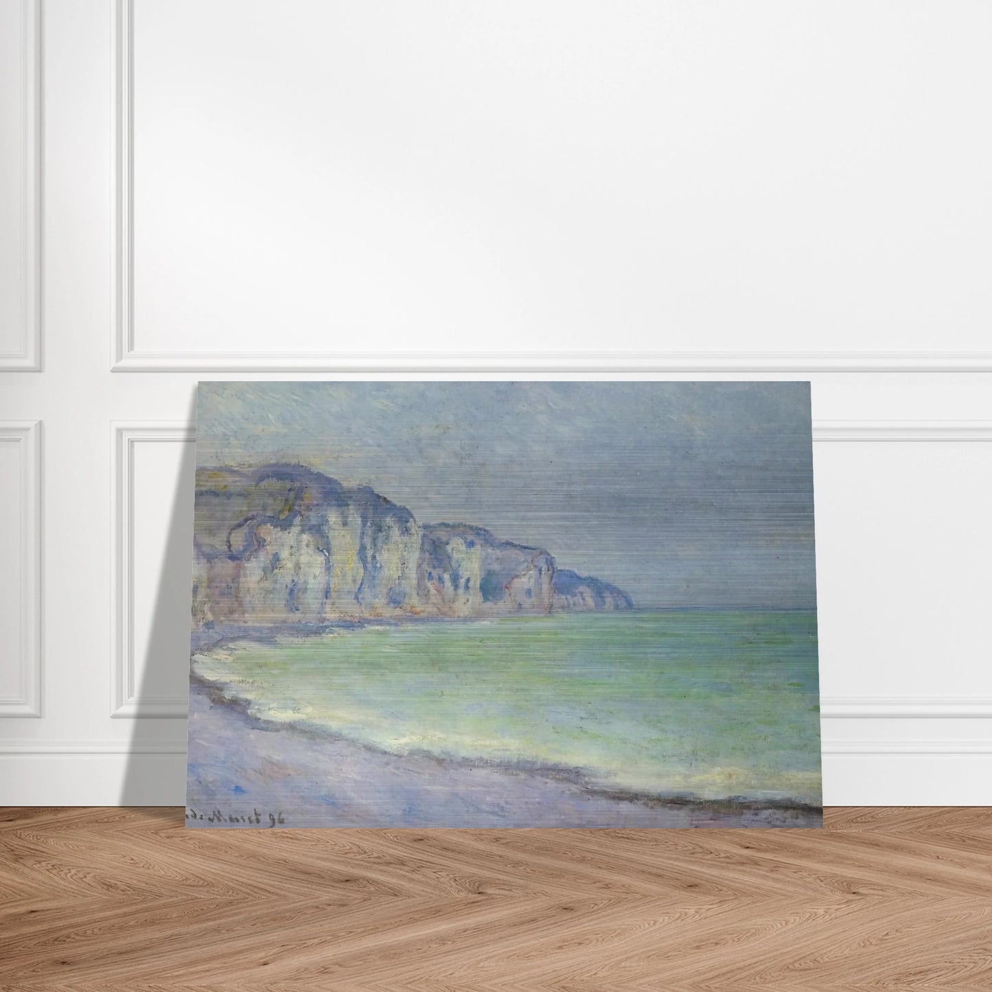Cliff at Pourville 2 - claude monet Brushed Aluminum Print - 70x100 cm / 28x40 inches | claude monet Aluminum Print | claude monet Prints