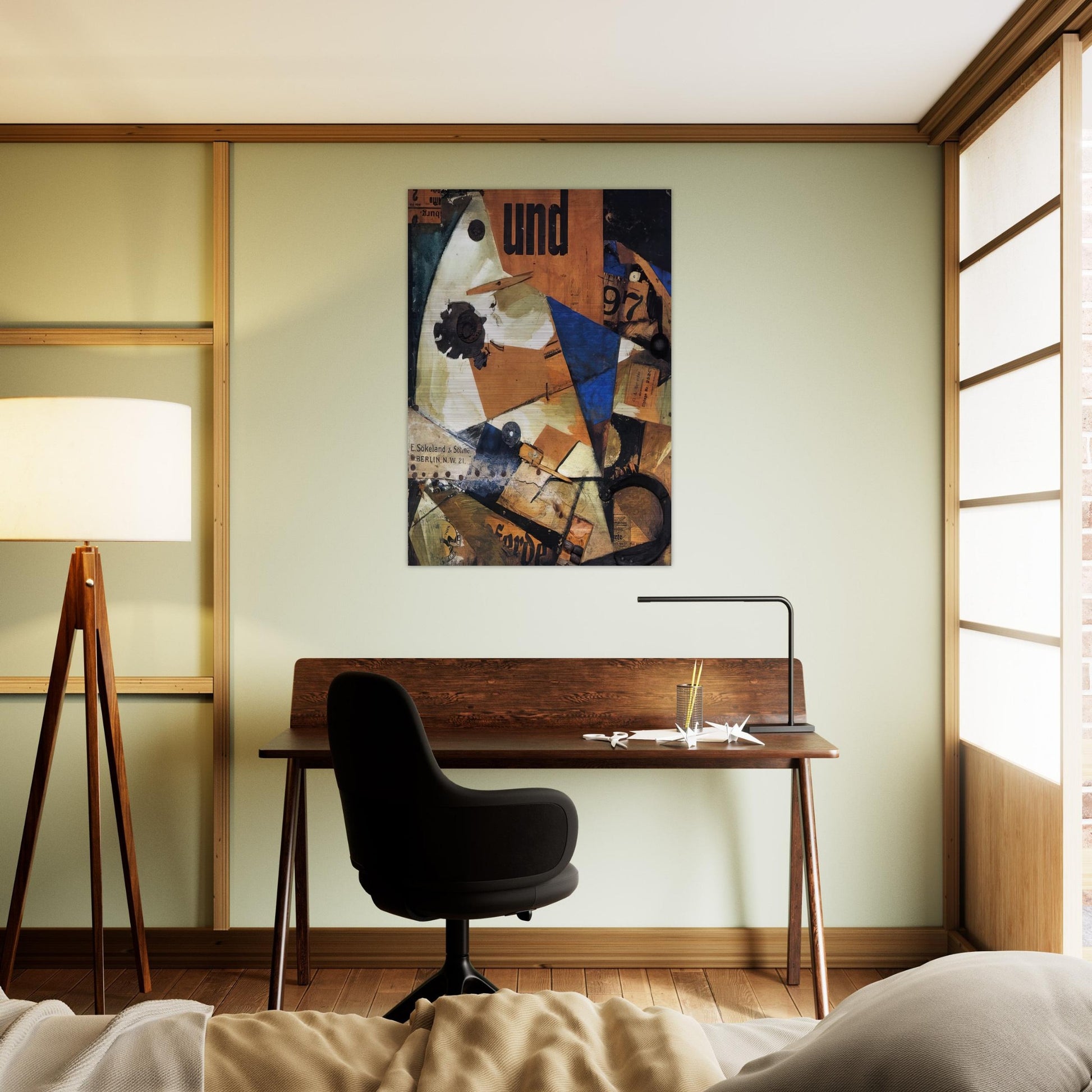 THE AND PICTURE 1919 - Kurt Schwitters Brushed Aluminum Print - 70x100 cm / 28x40 inches | Kurt Schwitters Aluminum Print | Kurt Schwitters Prints