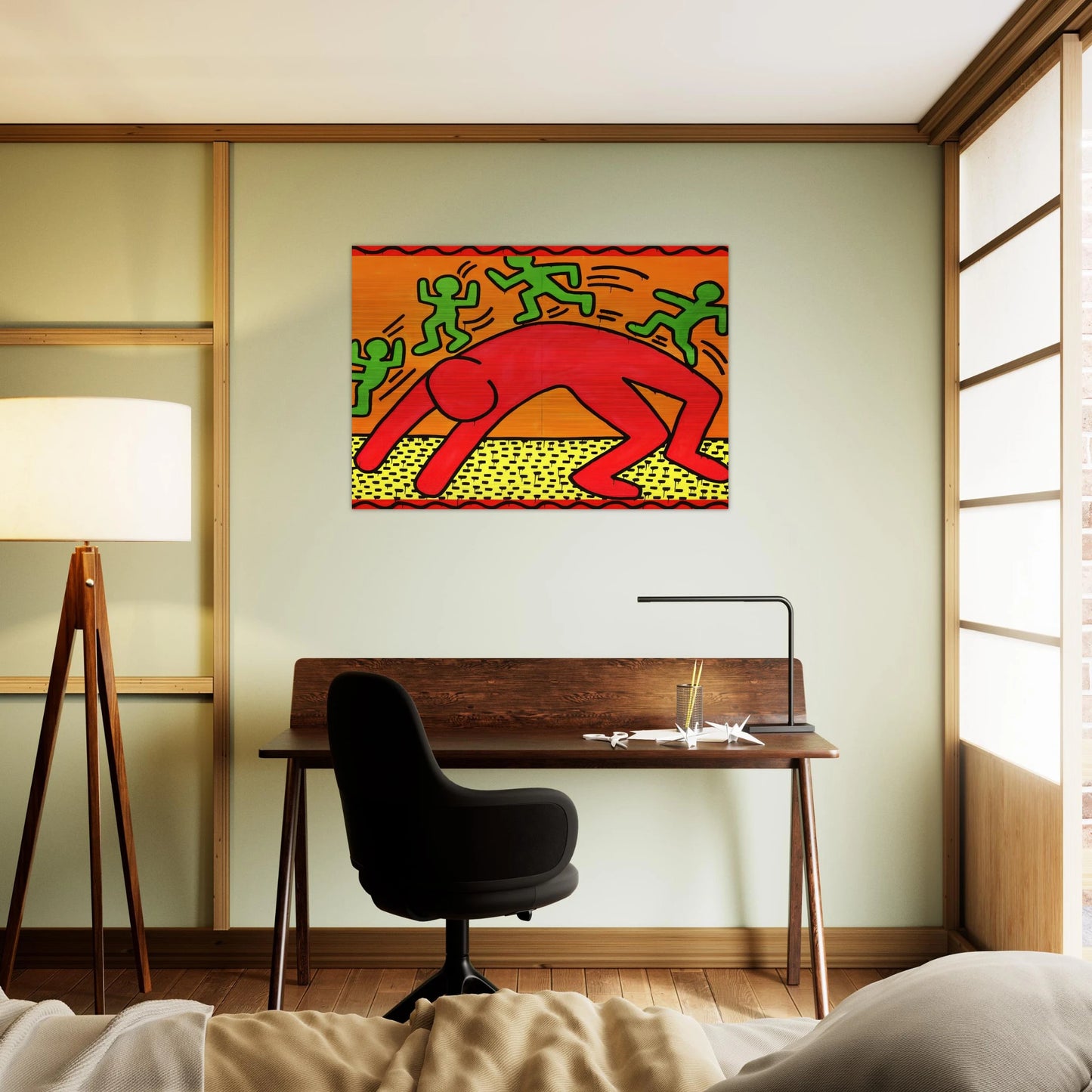 UNTITLED 1982 2 - Keith Haring Brushed Aluminum Print - 70x100 cm / 28x40 inches | Keith Haring Aluminum Print | Keith Haring Prints