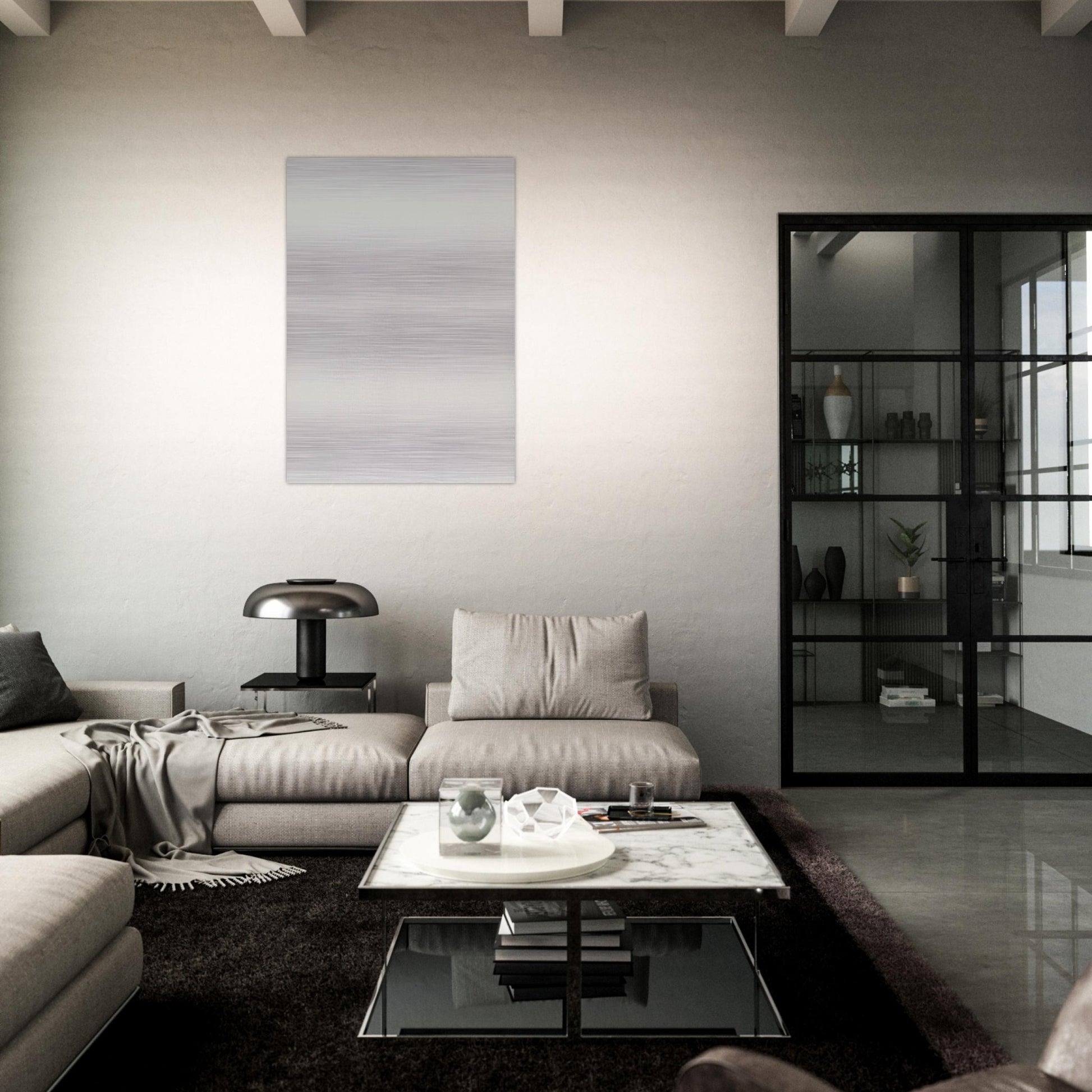 Twin - Robert Ryman Brushed Aluminum Print - 70x100 cm / 28x40 inches | Robert Ryman Aluminum Print | Robert Ryman Prints