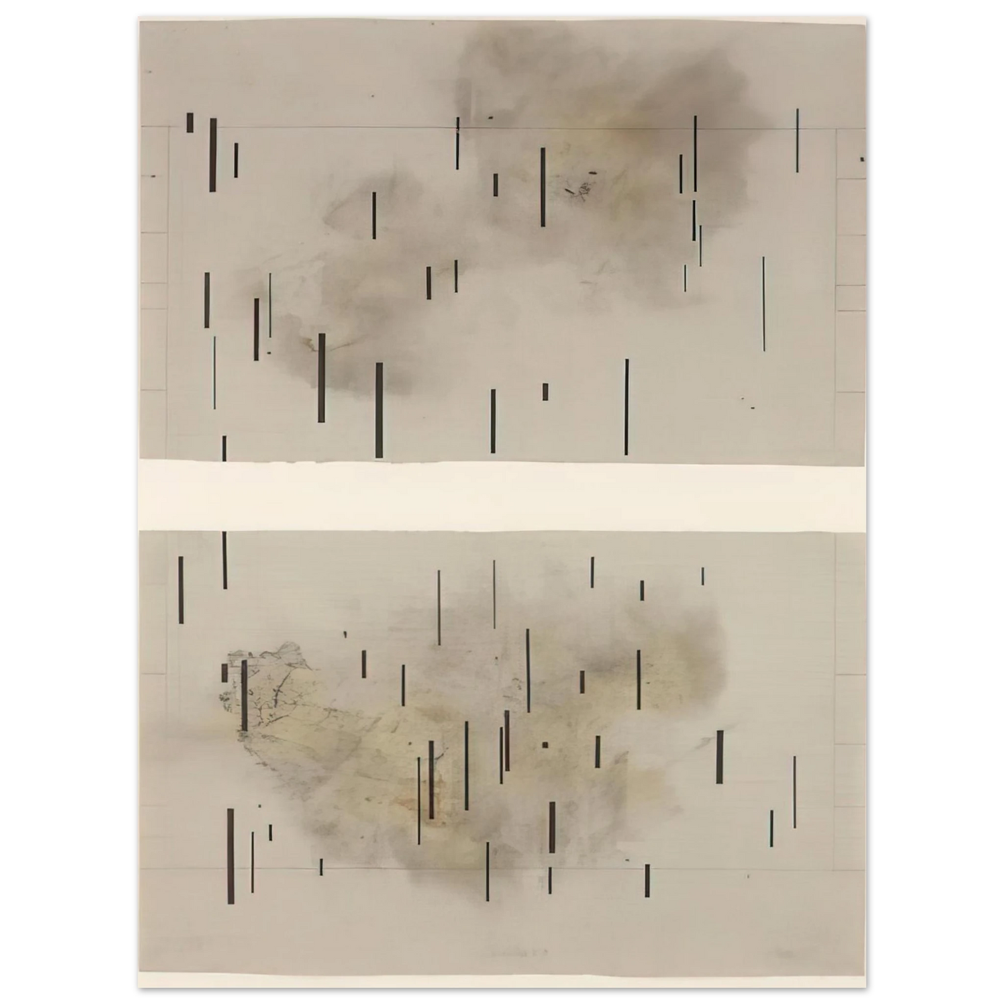 John Cage - Global Village 37-48 Diptych - 1989  75x100 cm / 30x40inches Fine Art Poster