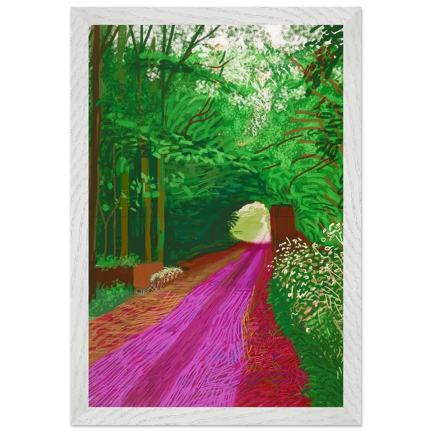 David Hockney - David Hockney Wall art - 40x50 cm / 16x20 inches - Premium Wooden Framed Poster With Fine Art Paper - White frame