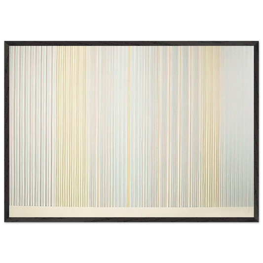 Renoirs Curtain - 1977 - Gene Davis 70x100 cm / 28x40 inches Framed Art Print – Black Wooden Frame