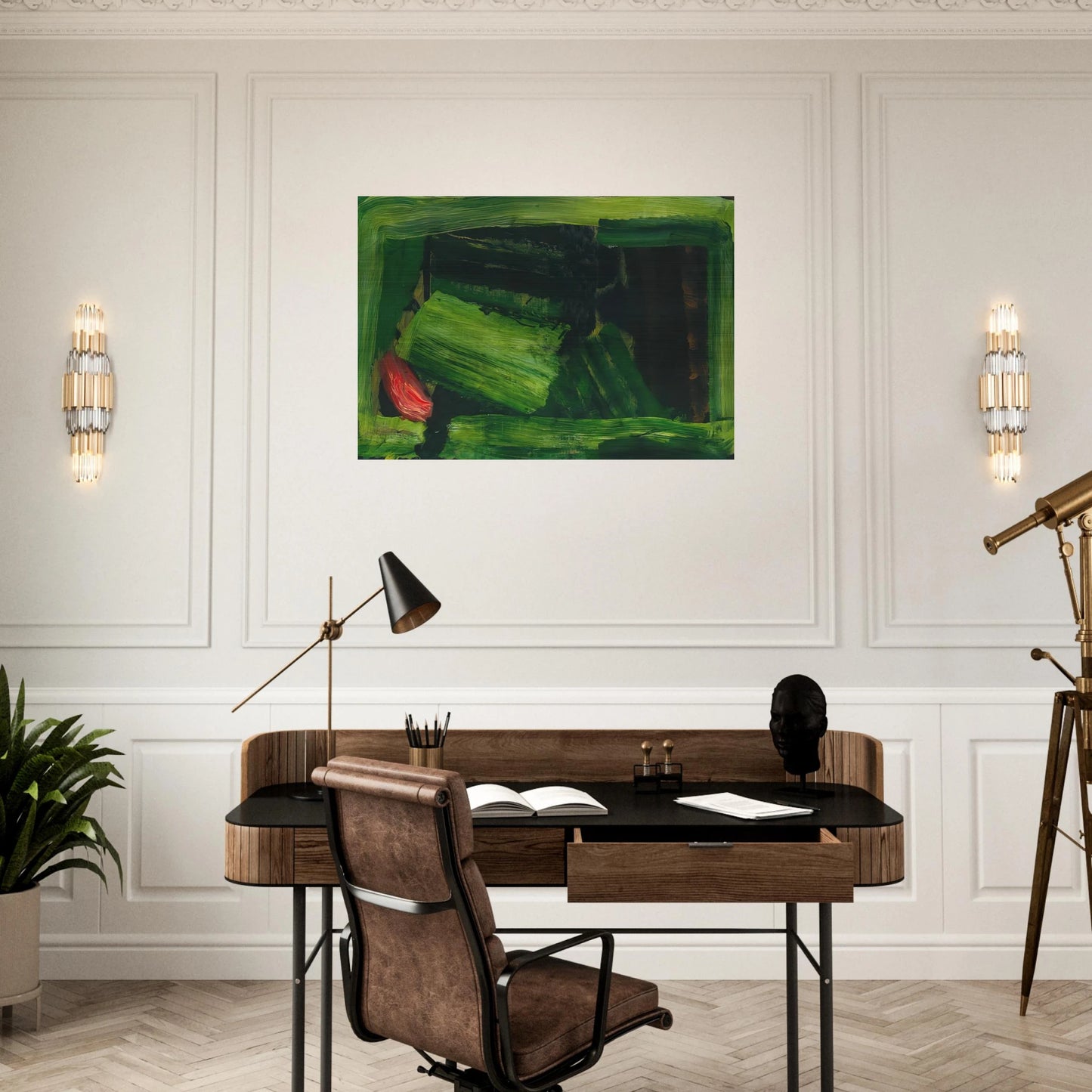 Clean Sheets - 1984 - Howard Hodgkin Brushed Aluminum Print - 70x100 cm / 28x40 inches | Howard Hodgkin Aluminum Print | Howard Hodgkin Prints