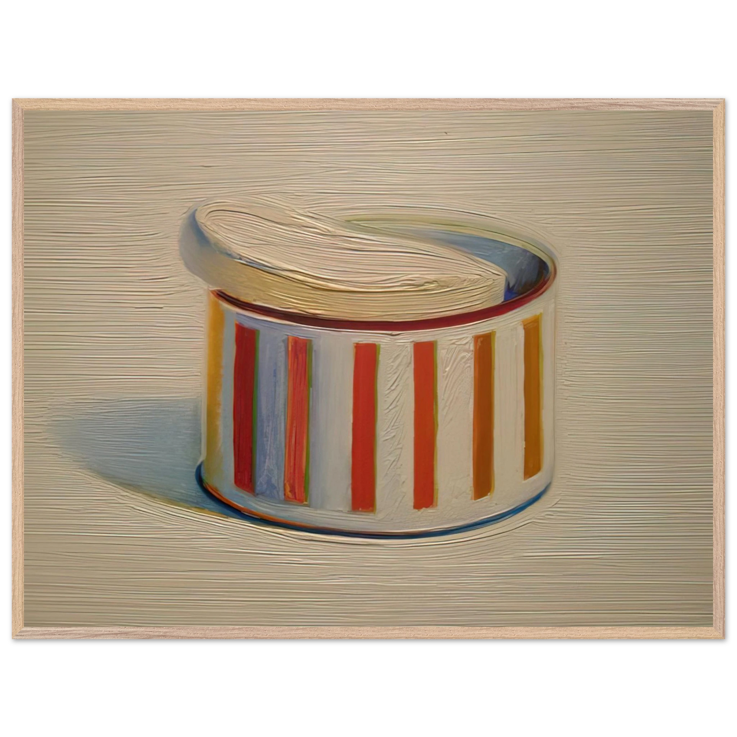 Wayne Thiebaud - Powder with Puff - 1966 Wall Art - 30x40 cm / 12x16 inches - Premium Wooden Framed Poster With Fine Art Paper - Wood frame