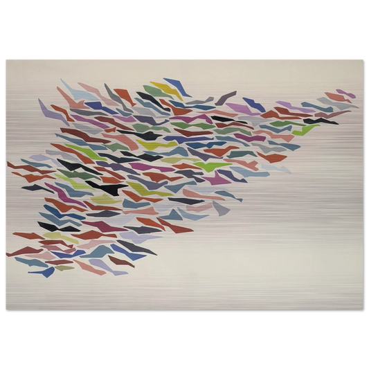 Variables with Color - Post-Painterly Abstraction - Robert Goodnough Brushed Aluminum Print - 70x100 cm / 28x40 inches | Robert Goodnough Aluminum Print | Robert Goodnough Prints