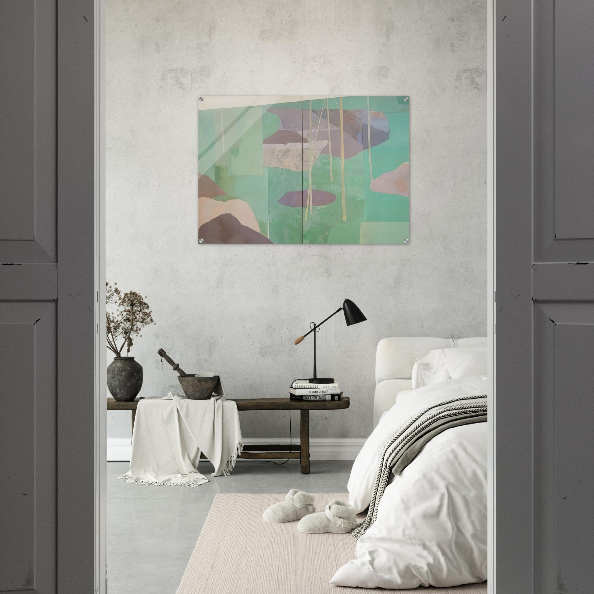 Young Bamboo Diptych - Abstract Expressionism - Kenzo Okada Acrylic Print - 70x100 cm / 28x40″ inches | Kenzo Okada Wall Art | Kenzo Okada Prints