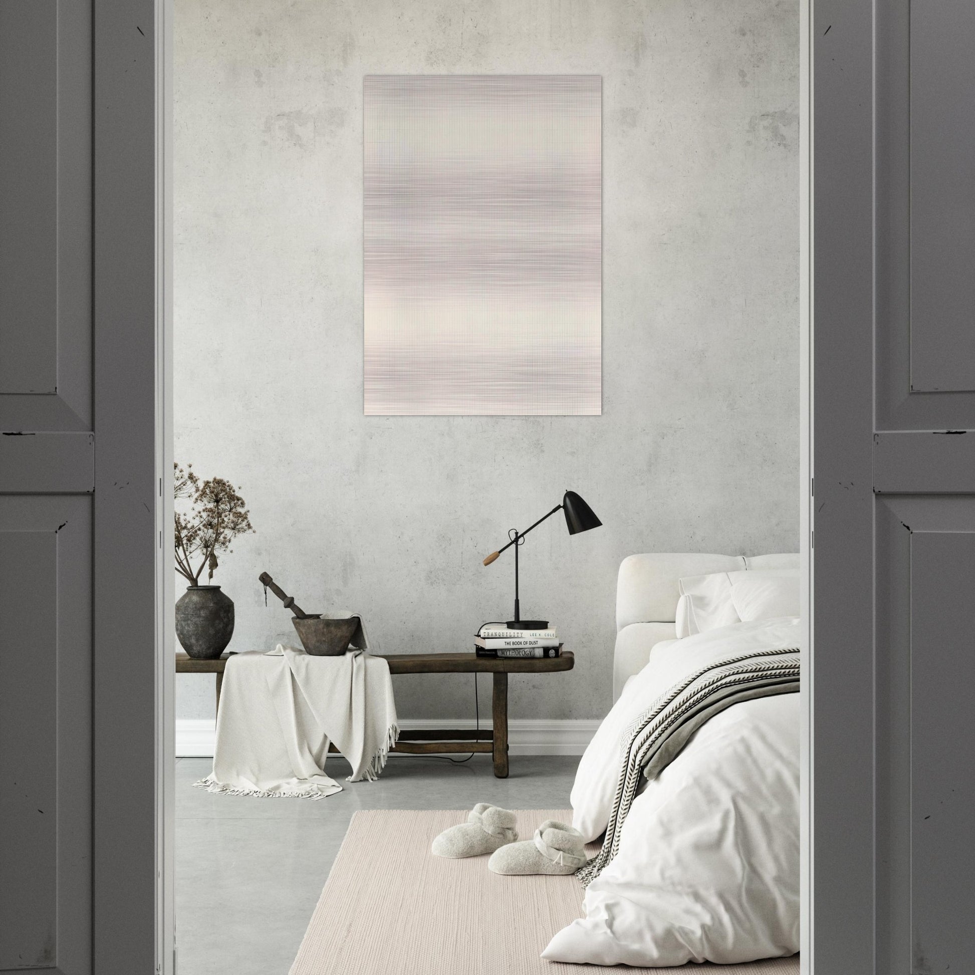 The Peach - Agnes Martin Brushed Aluminum Print - 70x100 cm / 28x40 inches | Agnes Martin Aluminum Print | Agnes Martin Prints