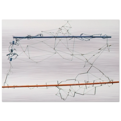 Drawing without Paper 8425 and 8426 - 1984 - Gego Brushed Aluminum Print - 70x100 cm / 28x40 inches | Gego Aluminum Print | Gego Prints