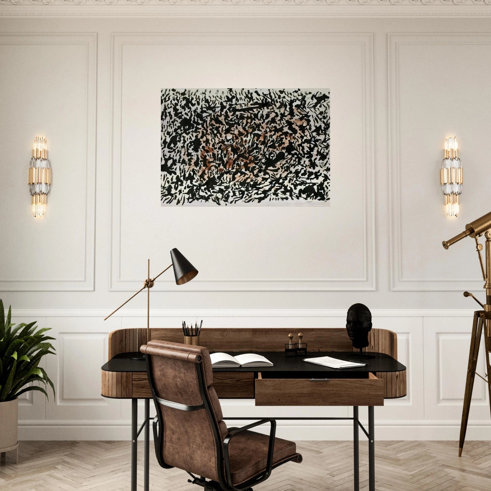 UNTITLED 1979 - Henri Michaux Brushed Aluminum Print - 70x100 cm / 28x40 inches | Henri Michaux Aluminum Print | Henri Michaux Prints
