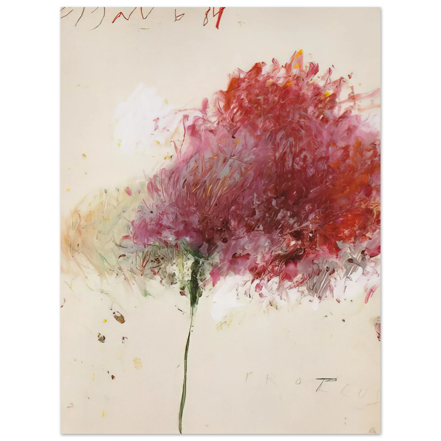 Cy Twombly - Proteus  75x100 cm / 30x40inches Fine Art Poster