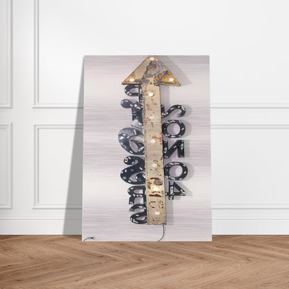 SOARING DRIBBLE GLUT 1992 - Robert Rauschenberg Brushed Aluminum Print - 70x100 cm / 28x40 inches | Robert Rauschenberg Aluminum Print | Robert Rauschenberg Prints