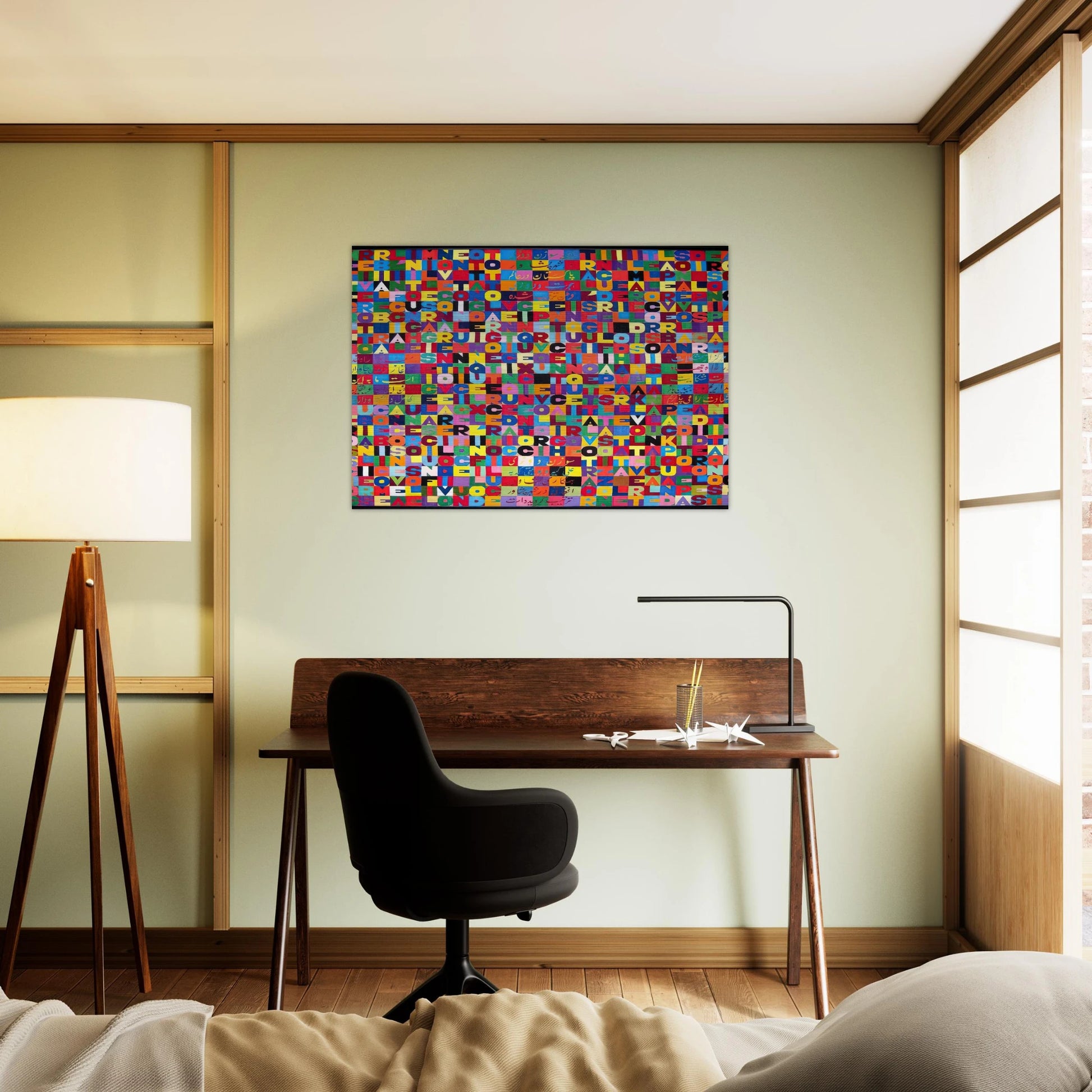 METTERE I VERBI ALL INFINITO MILLENOVECENTO OTTANTOTTO 1988 - Alighiero Boetti Brushed Aluminum Print - 70x100 cm / 28x40 inches | Alighiero Boetti Aluminum Print | Alighiero Boetti Prints