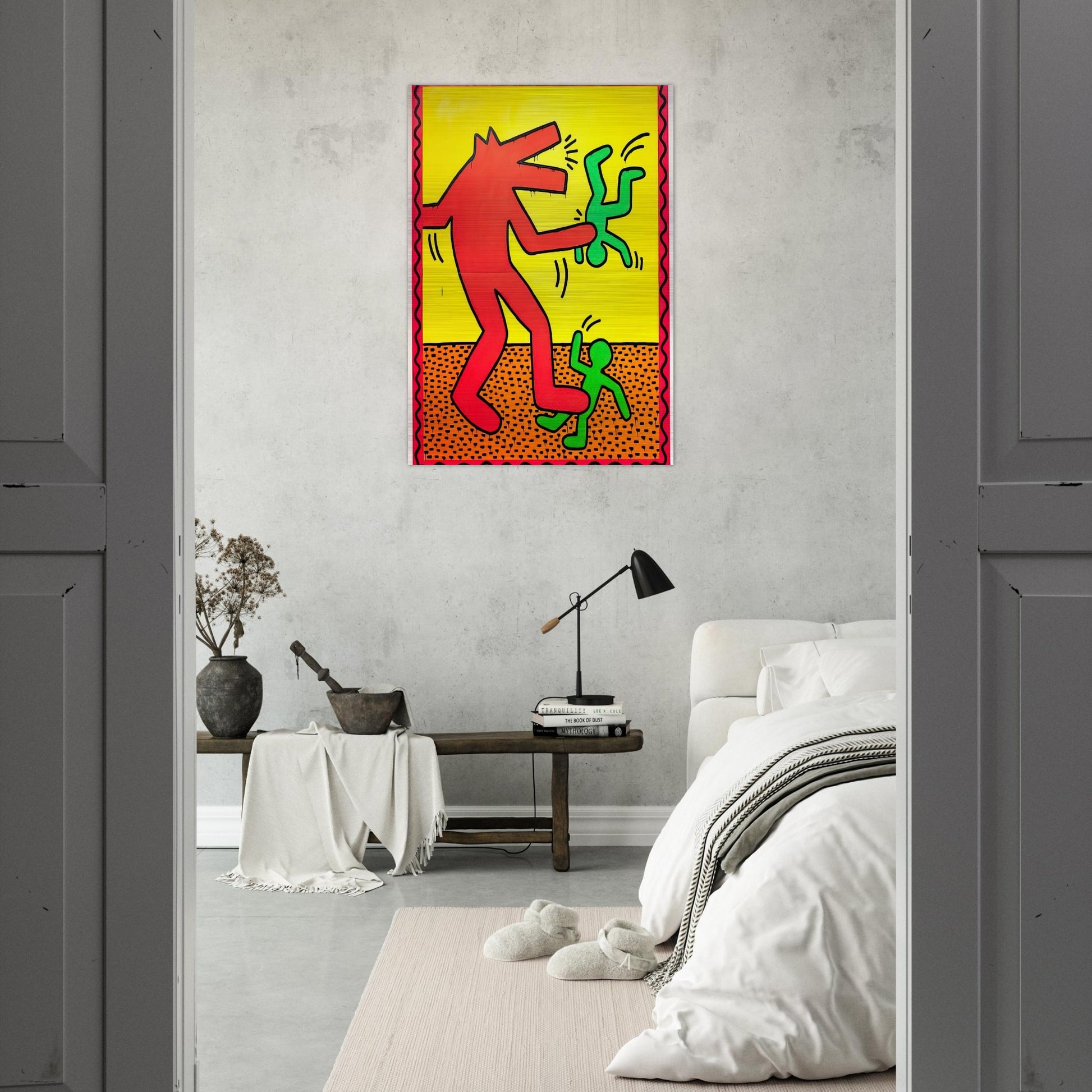 UNTITLED 1982 1 - Keith Haring Brushed Aluminum Print - 70x100 cm / 28x40 inches | Keith Haring Aluminum Print | Keith Haring Prints