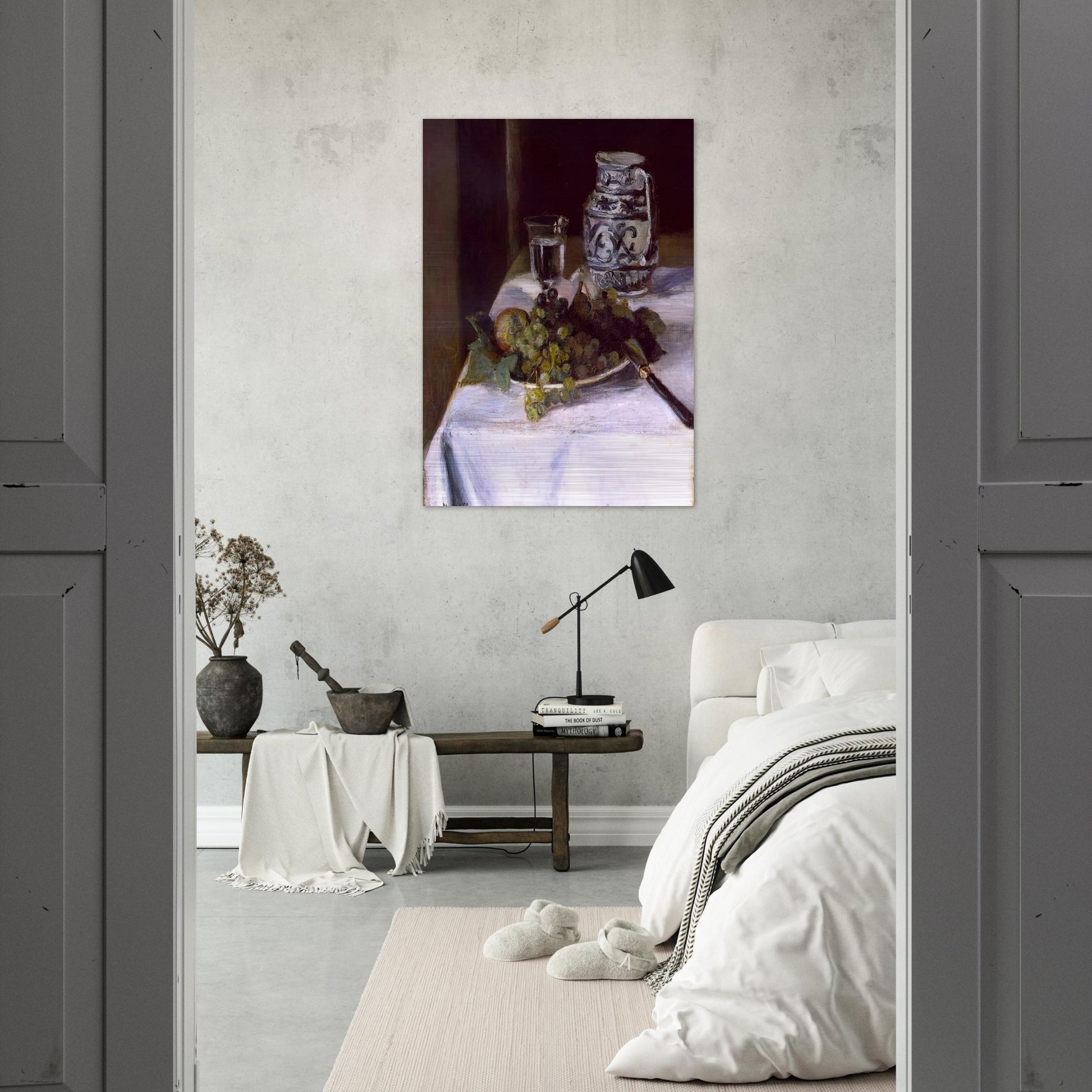 STILL LIFE WITH GRAPES 1896 - Henri Matisse Brushed Aluminum Print - 70x100 cm / 28x40 inches | Henri Matisse Aluminum Print | Henri Matisse Prints