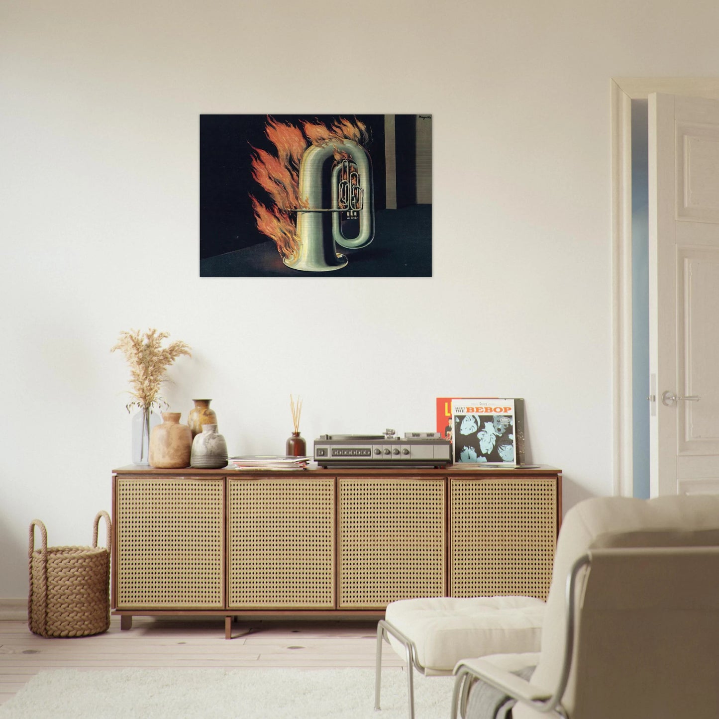 THE DISCOVERY OF FIRE 1935 - Rene Magritte Brushed Aluminum Print - 70x100 cm / 28x40 inches | Rene Magritte Aluminum Print | Rene Magritte Prints