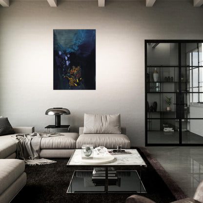 Vallée de Gorbio - Abstract Art - S. H. Raza Brushed Aluminum Print - 70x100 cm / 28x40 inches | S. H. Raza Aluminum Print | S. H. Raza Prints
