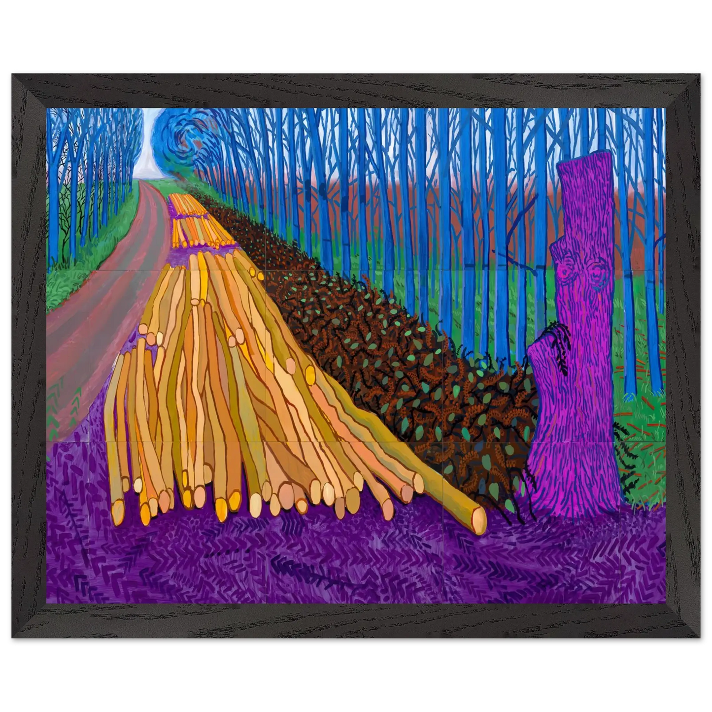 David Hockney - David Hockney Wall art - 30x40 cm / 12x16 Inches - Premium Wooden Framed Poster With Fine Art Paper - Wood frame
