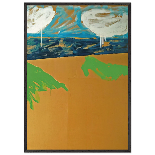 Paesaggio anemico - 1973 - Mario Schifano 70x100 cm / 28x40 inches Framed Art Print – Black Wooden Frame