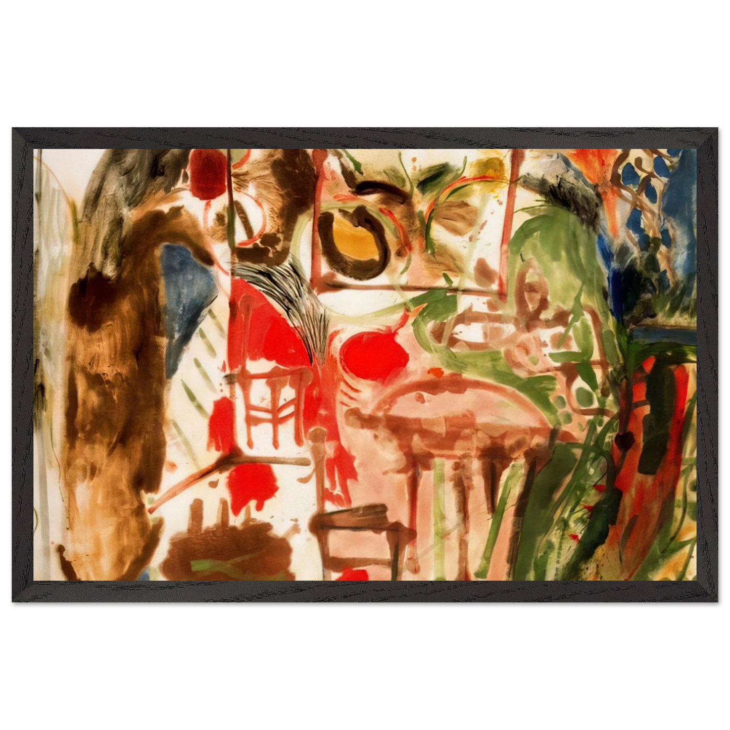 Helen Frankenthaler - Interior - 1957 Wall art - 60x80 cm / 24x32 inches - Fine Art Poster-canvas - -