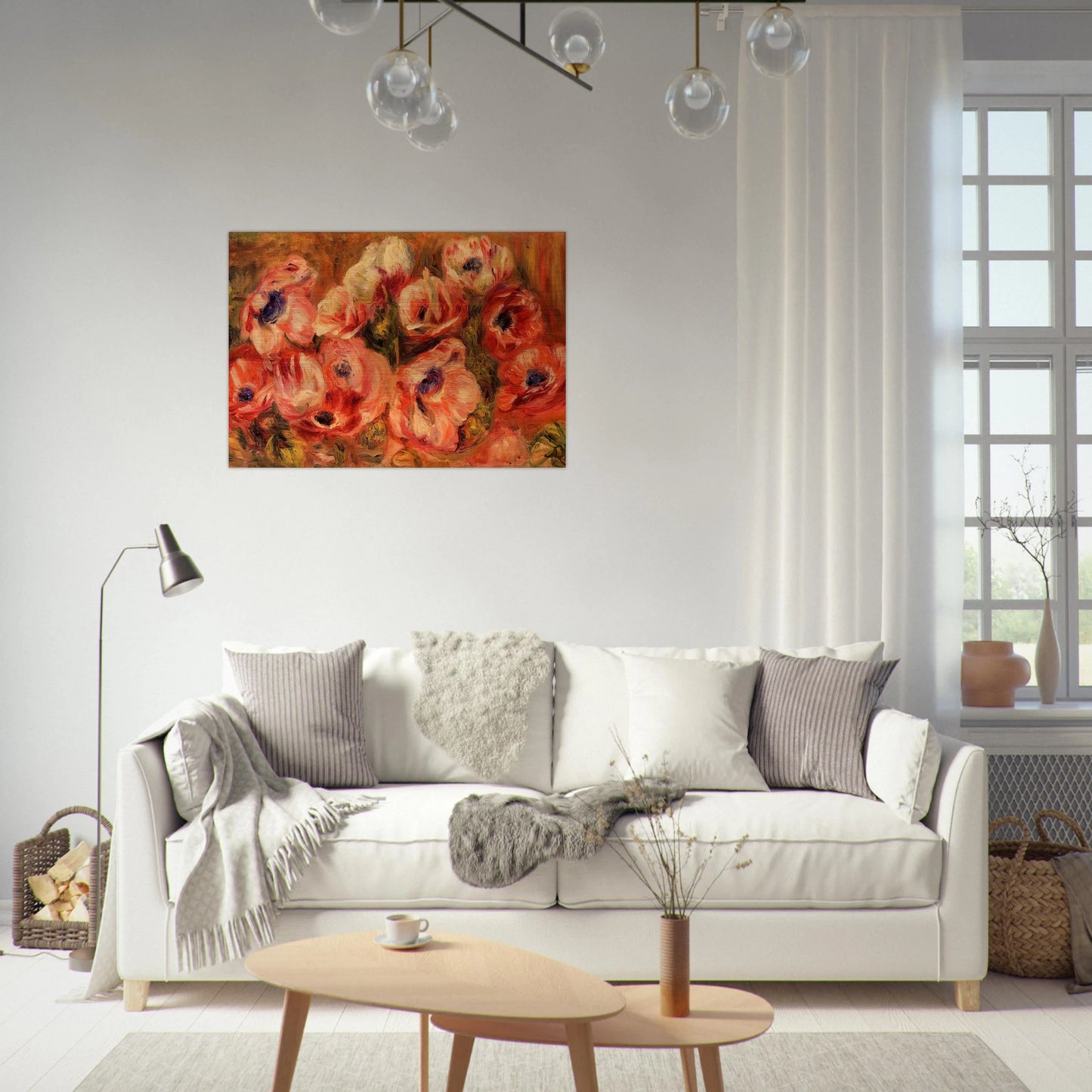 Anemones - Pierre-Auguste Renoir Brushed Aluminum Print - 70x100 cm / 28x40 inches | Pierre-Auguste Renoir Aluminum Print | Pierre-Auguste Renoir Prints