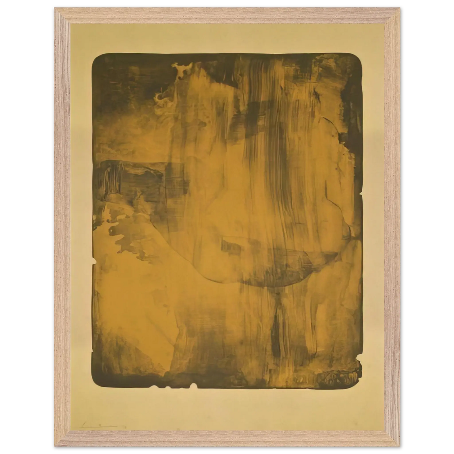 Helen Frankenthaler - Bronze Smoke - 1978 Wall art - 20x25 cm / 8x10 Inches - Premium Wooden Framed Poster With Fine Art Paper - White frame