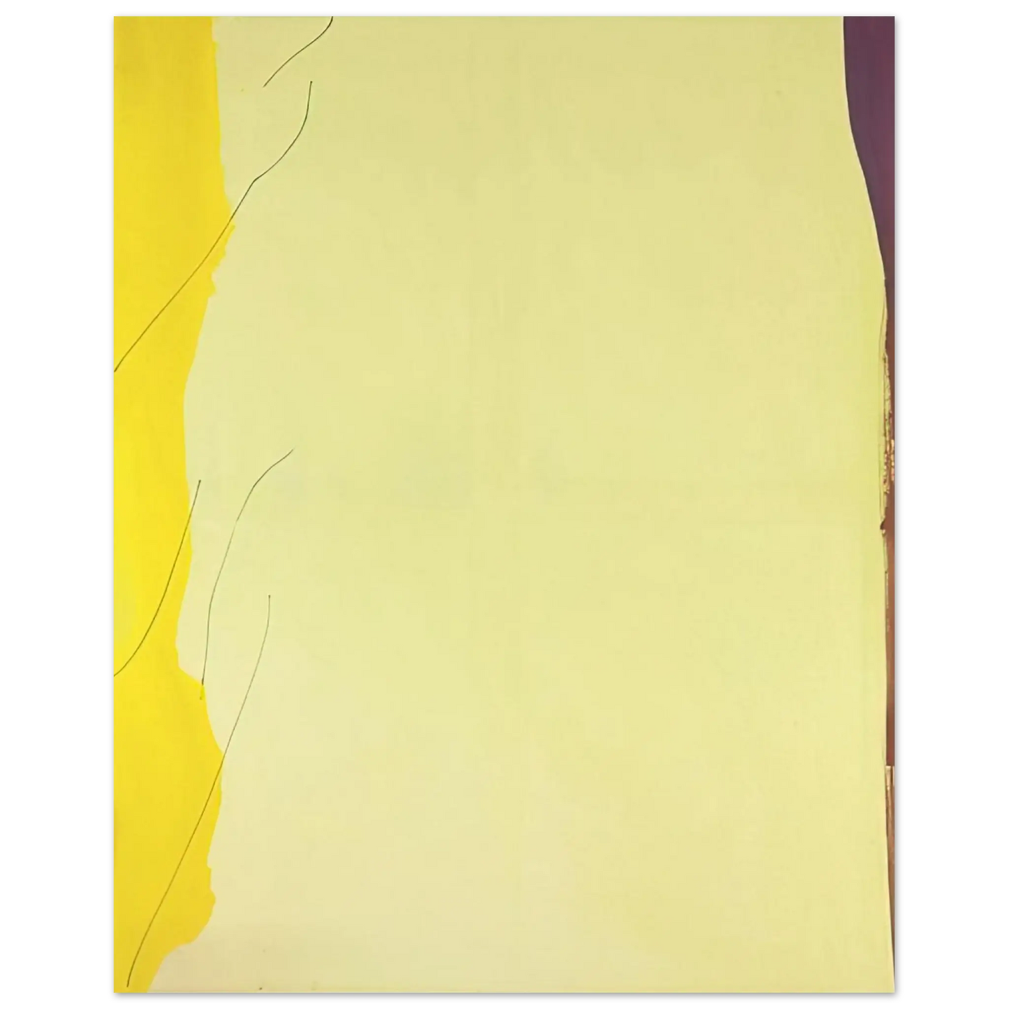 Helen Frankenthaler - Distillation - 1973 Wall art - 28x43  cm / XL (11x17 Inches) - Premium Wooden Framed Poster With Fine Art Paper - Wood frame