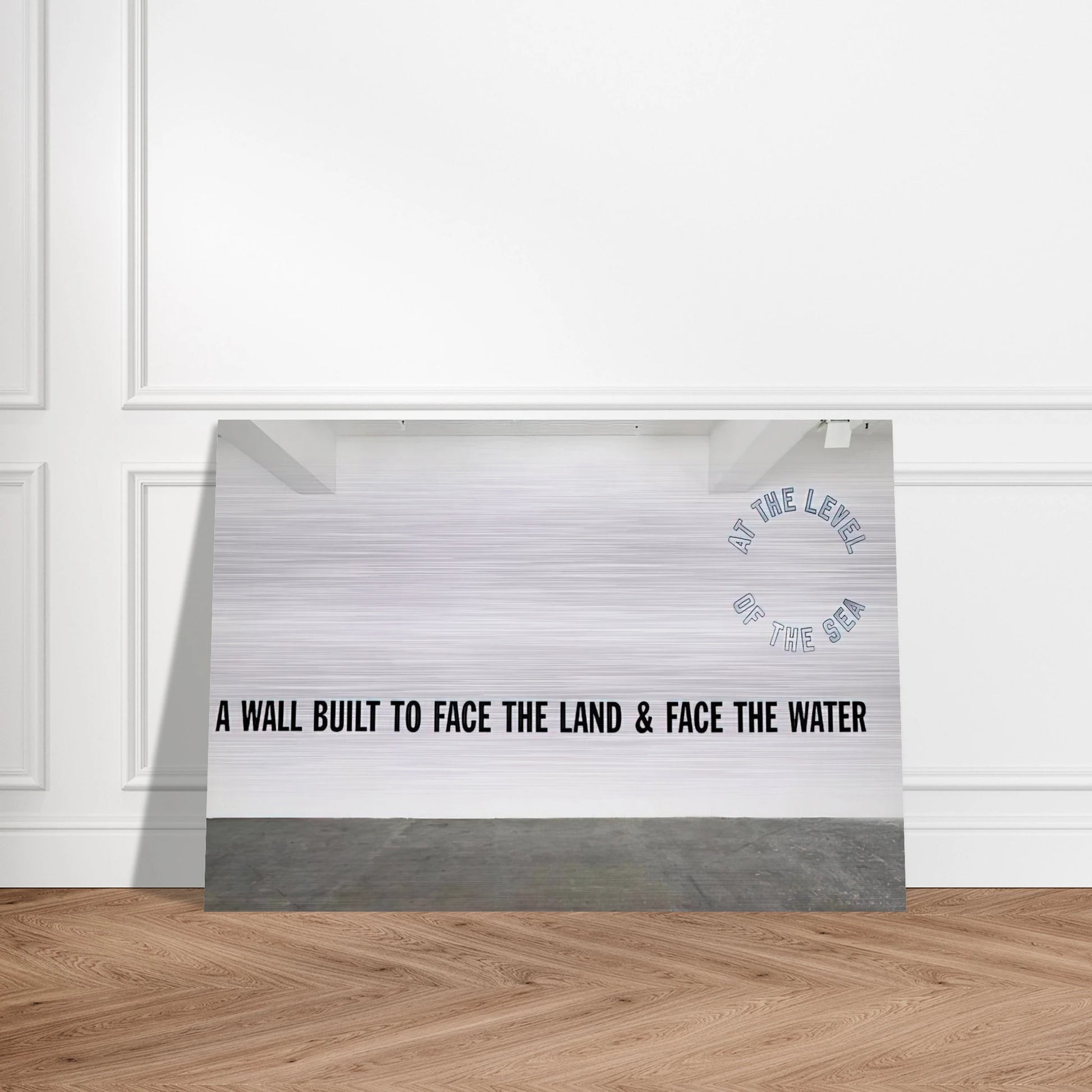 A Wall Built... - 2008 - Lawrence Weiner Brushed Aluminum Print - 70x100 cm / 28x40 inches | Lawrence Weiner Aluminum Print | Lawrence Weiner Prints